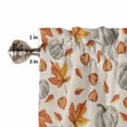 thumbnail image 5 of Valances for Windows Fall Thanksgiving Pumpkins Maple Leaves Retro Linen Rod Pocket Cafe Window Treatments Valance Curtains for Kitchen Bathroom Laundry Basement Windows 42"x18", 5 of 6