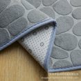 thumbnail image 5 of Nvzi 2 juegos de tres piezas de terciopelo coral para inodoro, juego de tres piezas de almohadillas para inodoro, alfombrilla de baño absorbente de agua, limpia y reutilizable para ducha (negro), 5 of 5