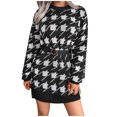 thumbnail image 1 of asdoklhq Womens Plus Size Clearance Dresses,Women Casual Loose Geometric Patterns Sweater Knit Dress, 1 of 4