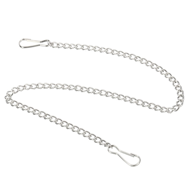 Unique Bargains 15.75 Inch Signboard Garden Plant Basket Clips Hangers Stainless Steel Hanging Chain 6 Pack