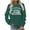 Dark Green, variant on Funny Camping Sweatshirts for Women You Know What Rhymes With Camping Alcohol Crewneck Graphic Sweatshirt Pullover Tops