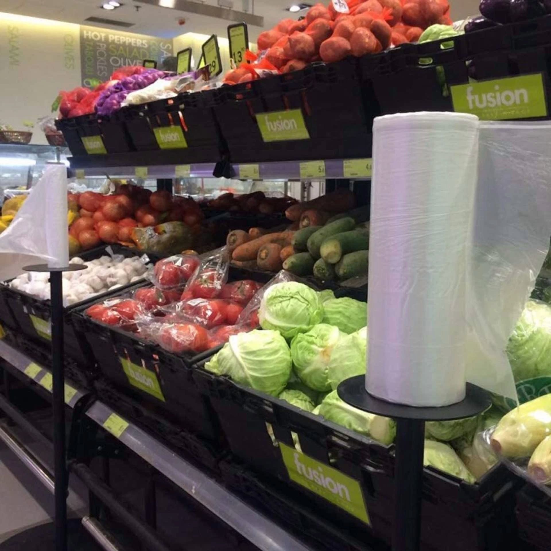 CRESTIN- 350 Clear Plastic Produce Bags On Roll 12X20 Kitchen Vegetables Food Storage