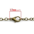 thumbnail image 3 of N079 - 12 pcs. Antique Bronze Cable Chain Link Necklaces 30" - (3 x 4mm Links) - Lobster Clasps - Claw Clasps, 3 of 3