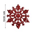 thumbnail image 2 of 24pcs Christmas Silver Snowflake Ornaments Plastic Glitter Snow Flakes Ornaments for Winter Christmas Tree Decorations Size Varies Craft Snowflakes, 2 of 2