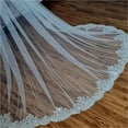 thumbnail image 5 of Glittery Bridal Wedding Veil with Pearl and Sequin Edge - Elegant Cathedral Veil for Brides, 5 of 6