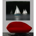 thumbnail image 2 of Wallhogs Batie Sailboats Poster Wall Mural, 2 of 2