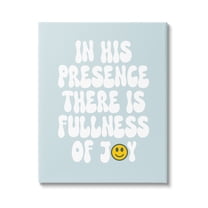 Stupell Industries Blue Religious Phrase Inspirational Painting Gallery Wrapped Canvas Art Print Wall Art, 16 x 20
