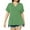 Green, variant on VERABENDI Women's Plus Size Tops Dropped Shoulder Short Sleeve Blouses Button Up V Neck T-Shirts,1X/2X/3X/4X