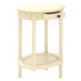 thumbnail image 2 of Decmode Farmhouse 28 inch wooden round accent table, Cream, 2 of 5