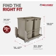 thumbnail image 4 of Rev-A-Shelf 53WC-1835SCDM-212 Double 35 Quart Pullout Soft Close Waste Bins, 4 of 7