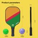 thumbnail image 4 of El Juego de Paletas de Pickleball Incluye 4 Pelotas y una Bolsa de Raquetas de Fibra de Vidrio para Jugar en Interiores y Exteriores., 4 of 5