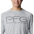 thumbnail image 4 of Columbia Men's Terminal Tackle Vent Long Sleeve, Cool Grey/City Grey, Medium, 4 of 8