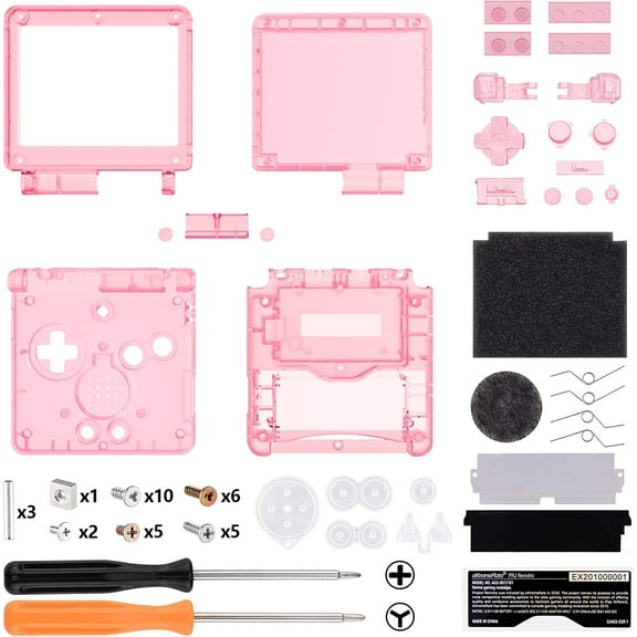 eXtremeRate Cherry Pink Custom Replacement Housing Shell for Gameboy Advance SP,Compatible with Both IPS & Standard LCD