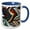Blue/White, variant on 3drose, Zig and Zag, 11oz Two-tone Green Mug