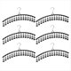 thumbnail image 1 of Paquete de 6 Organizadores de para Colgar en el Armario, Perchas para Pantalones con 15 Clips para Sujetar , Pantalones Cortos, Faldas y Ahorrar Espacio, 1 of 5
