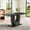 63 inch Black Style1, variant on LUFTUT 63 Inch Gray Faux Marble Dining Table, Big Rectangular Dinner Table for 4-6, Modern Kitchen Table, 1.8" Thick MDF Top, Easy Assembly Kitchen and Dining Room Table with Durable Frame