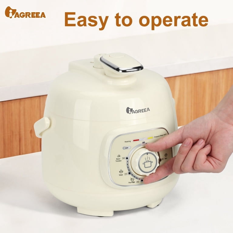 IAGREEA 1.8L Pressure Cooker, 3 Person Multi-Functional Mini
