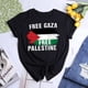 thumbnail image 5 of Camiseta básica Color sólido cuello redondo fin ocupación israelí ropa para niños y adultos, 5 of 9