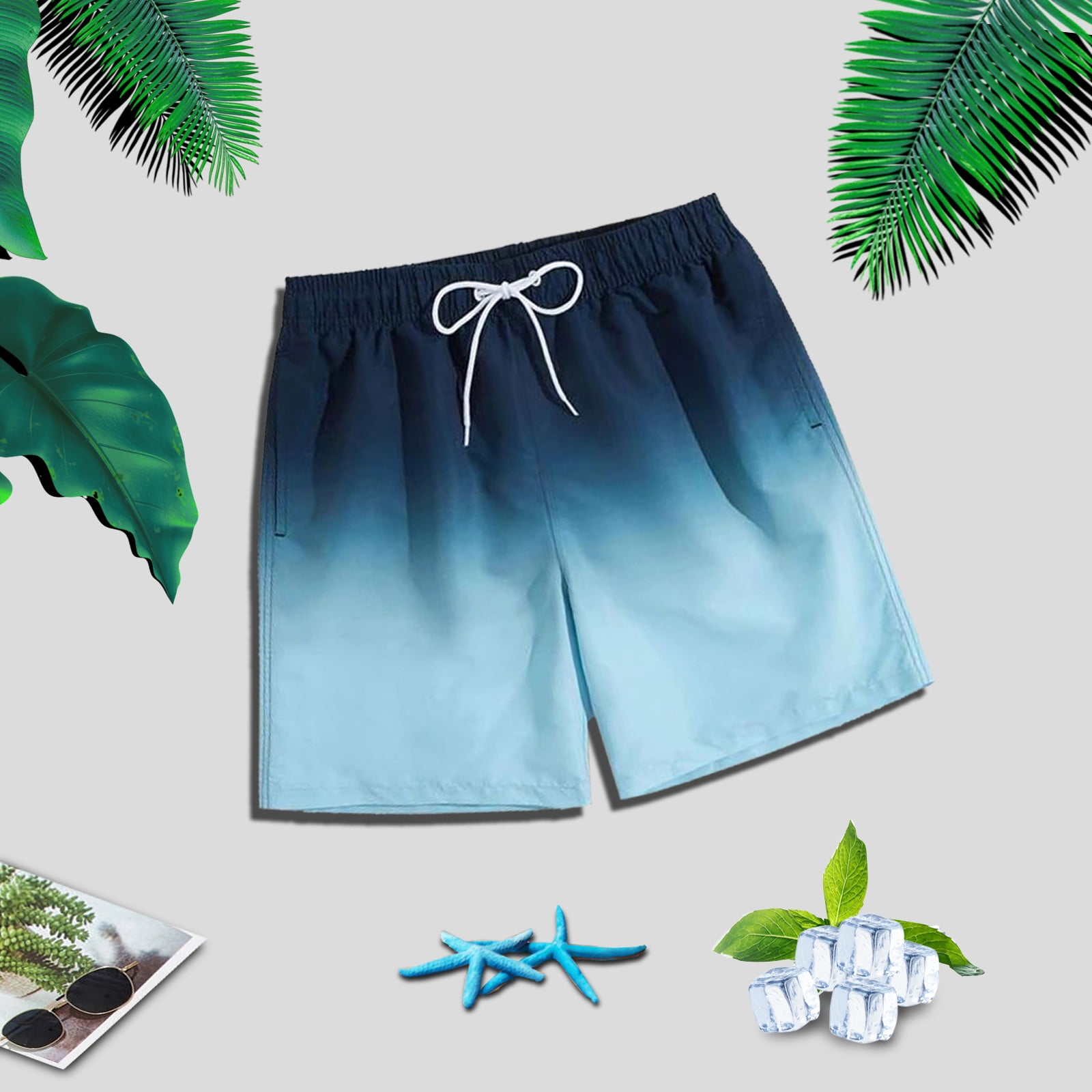 Giftesty Men Swimwear Clearance,Gradient Swimming Trunks Men's Adult