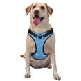 thumbnail image 1 of XMXY No Pull Dog Harness, Blue Snowflake Pattern Adjustable Reflective Pet Harness with Oxford Vest, X-Large Size, 1 of 9
