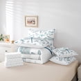 thumbnail image 5 of YST Dragonfly Bedding Set Full 7 Piece,Teal Hydrangea Dragonfly Comforter Set With Sheets Nature Floral Botanical Bed In A Bag With Pillow Cases And Covers,Reversible, 5 of 5