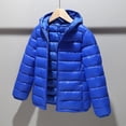 thumbnail image 3 of YONGHS Kids Girls Long Sleeve Hooded Outerwear Winter Warm Jackets Waterproof Thicken Coat Royal Blue 7-8, 3 of 4