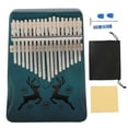 thumbnail image 2 of Finger Piano Kalimba 17 Keys, Wooden Musical Instruments Engraving Pattern Thumb Piano Presents for Kids Beginners Adults Children Professionals, 2 of 8