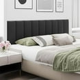 thumbnail image 3 of Amoveo Queen Headboard, Wall Mounted Peel and Stick Headboard, Upholstered Leather Bed Headboard for Queen Size Bed, Floating Dorm Bedroom Tall Headboard Soundproof Wall Panels (9 Panels, 10"x24"), 3 of 7