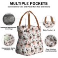 thumbnail image 3 of Cartoon Pug Dog Drawstring Lunch Bag Women - Drawstring Lunch Bag Insulated for Work Office - Stain-Resistant Large Lunchbags for Women with Multi-Pockets, 3 of 6