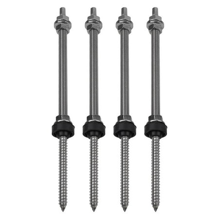 

Hanger Bolts M10 With EPDM And Locking Nut + Adapter A2 Solar P hotovoltaic M10 X 250mm 4pcs