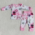 thumbnail image 2 of Ropa de dormir con Cactus para niños y niñas, conjuntos de pantalones de Papá Noel rosa, moda, pijamas para niños pequeños, invierno, venta al por mayor, 2 of 2