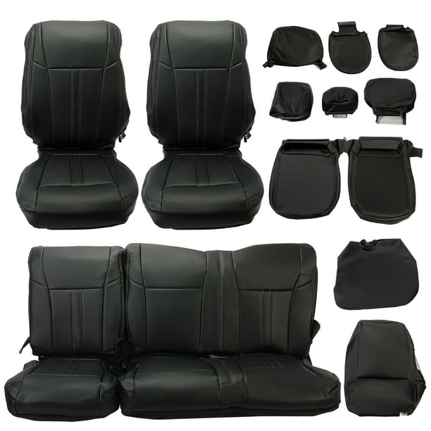 Seat Covers Full Set Synthetic Leather Compatible With Ford F250 2018 2019 2020 Com - Oem Ford F250 Replacement Seat Covers