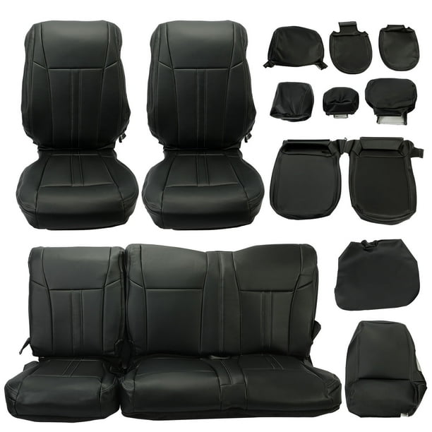 Ecotric Kojem Seat Covers Full Set Synthetic Leather Compatible With 2018 2019 2020 Ford F250 Front And Rear All Weather Complete Protector Com - 1996 Mustang Gt Leather Seat Covers Ecotric Kojem Seat Covers Full Set Synthetic Leather Compatible With 2018 2019 2020 Ford F250 Front And Rear All Weather Complete Protector Com - 1996 Mustang Gt Leather Seat Covers