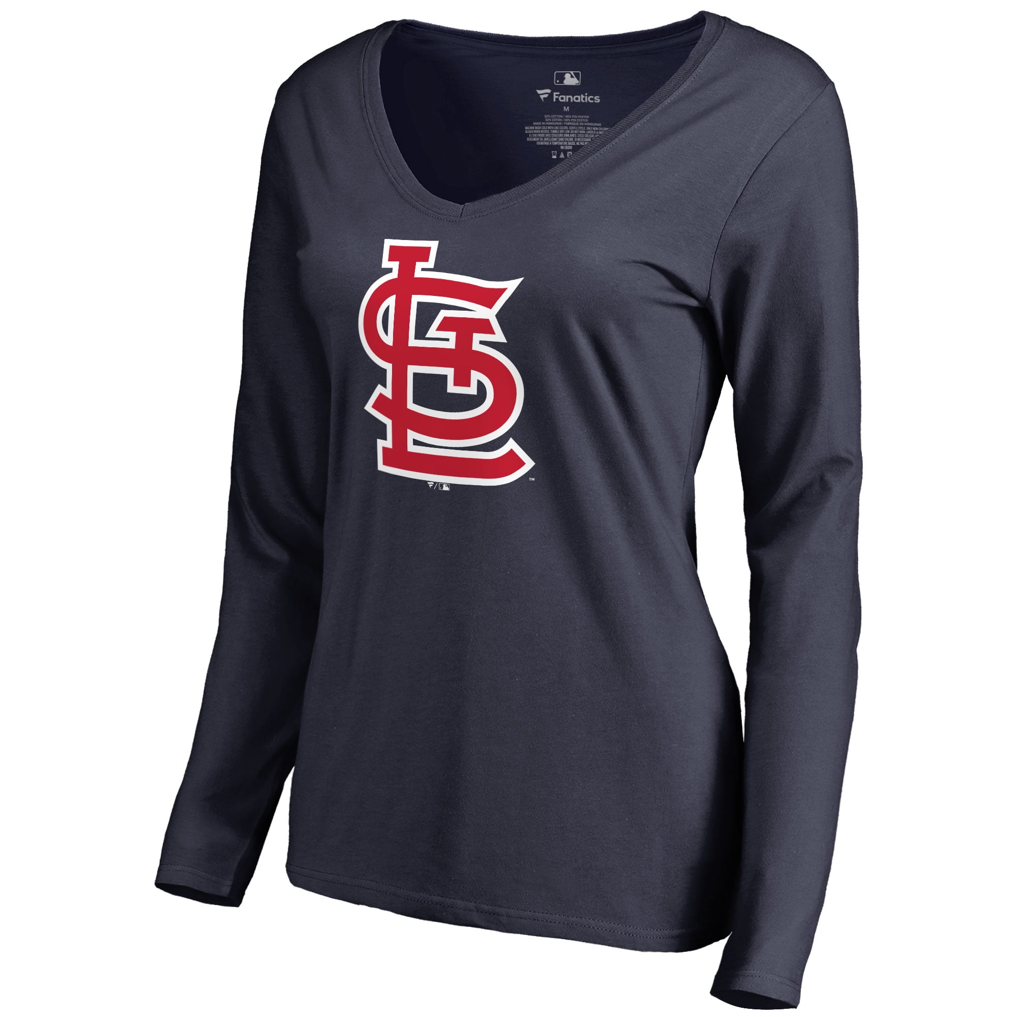 St. Louis Cardinals Women's Secondary Color Primary Logo Long Sleeve T