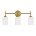 thumbnail image 3 of Ayelen 3-Light Matte Brass Modern Bathroom Vanity Light with Opal White Glass, 3 of 4