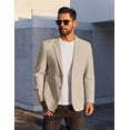 thumbnail image 2 of COOFANDY Men's Linen Blazer Jacket Lightweight Two Botton Sport Coat Slim Fit Business Suit Jacket, 2 of 6