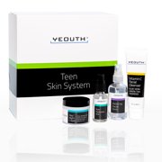 Hyaluronic Acid, Vitamin C Cleanser, Toner & Face Cream, Facial Skin Care Sets & Kits, Skin Care Products for Teen Girls & Boys Skin Care Gift Set, Acne Kit by YEOUTH 5-Piece