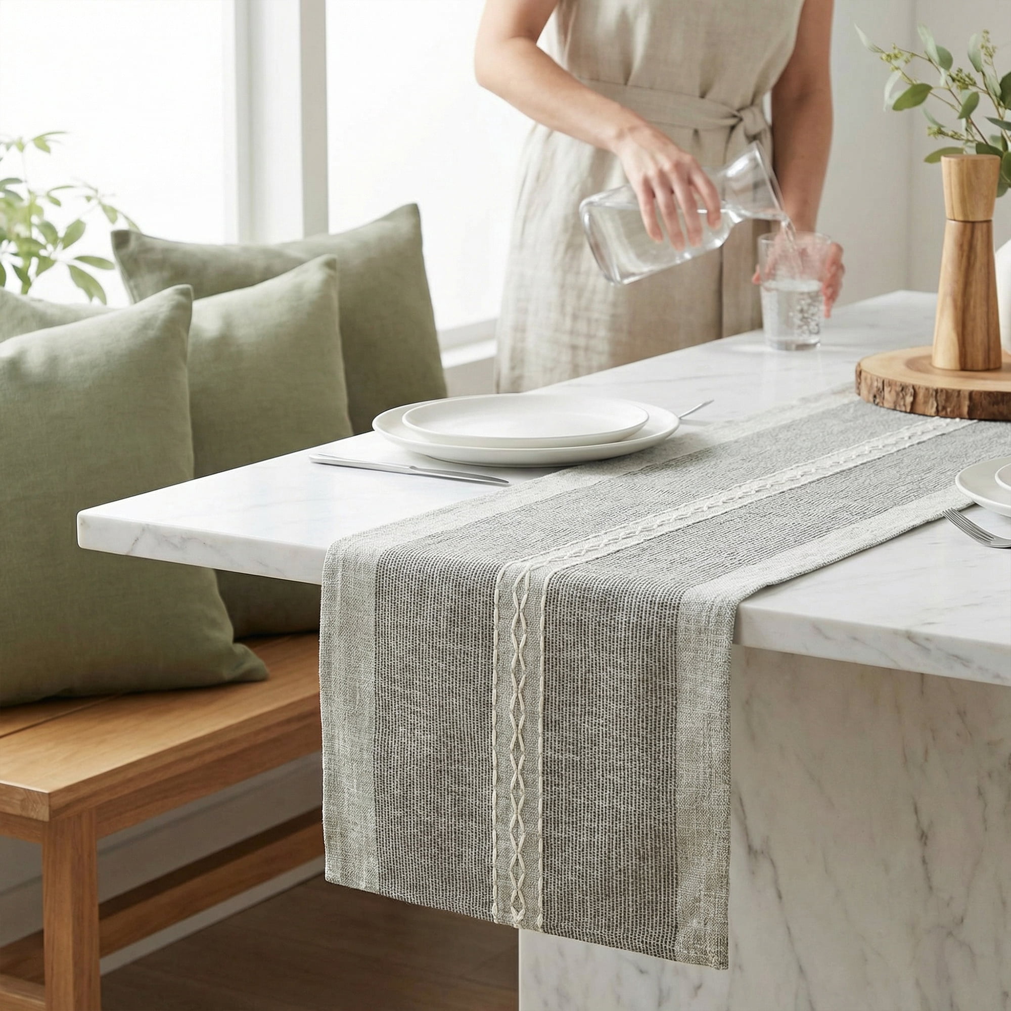 Unique Bargains Birthday Decorations Long Kitchen Runner Gray 13x63in