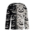 thumbnail image 6 of Halloween Cardigan for Women Funny Halloween Pumpkin Womens Sweaters Cardigan Knit Button Down Cropped Long Sleeve Fall Winter Fashion Soft Tunic Sweater Black S, 6 of 7