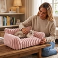 thumbnail image 7 of All-Season Washable Pet Sofa Bed with Removable Cover – 4-Piece Bolster Cushion Set, Non-Slip Base, Soft Filling for Small Dogs and Cats, 50x40cm, 7 of 7