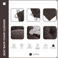 thumbnail image 3 of YOOZEKU Outdoor Indoor Seat Back Chair Cushions Set of 4,Waterproof Tufted Lawn Dining Chair Cushions for Patio Furniture with Ties,42x21inch, Coffee, 3 of 6