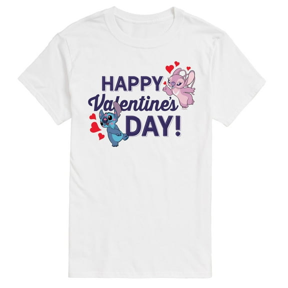 Lilo & Stitch - Happy Valentine's Day - Men's Short Sleeve Graphic T-Shirt