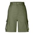 thumbnail image 4 of Bermuda Shorts for Women Cargo Shorts Knee Length Shorts Casual Pants (Green XXL), 4 of 5