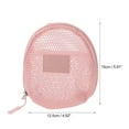 thumbnail image 2 of Unique Bargains 1 Pc Mesh Hand-held Sundries Makeup Bag Polyester Pink 4.92in, 2 of 6
