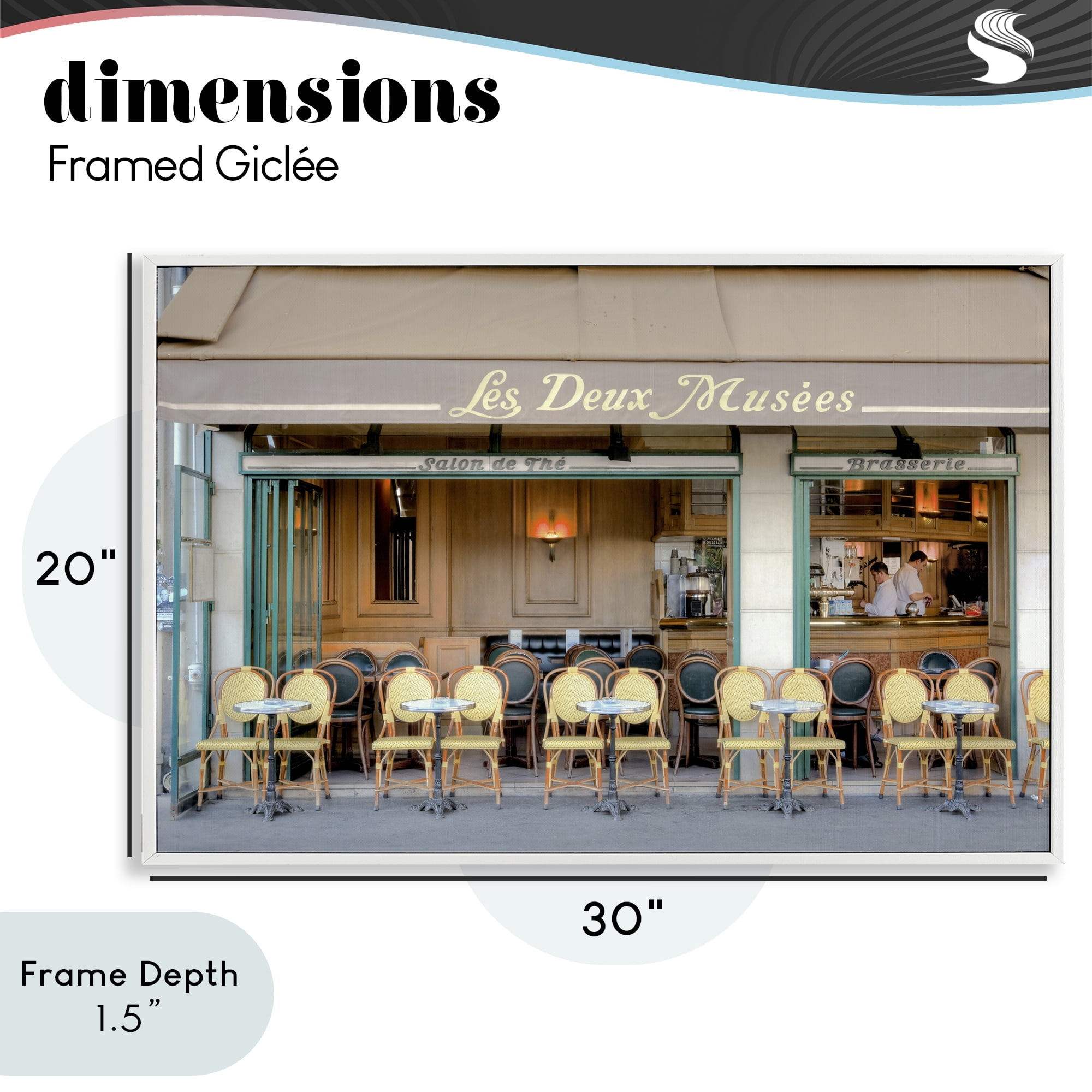 Stupell Industries Parisian Outdoor Seating Cafe White Framed Giclee Art, design by Alan Blaustein