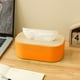 thumbnail image 5 of Caja de pañuelos con funda para teléfono celular, organizador de papel facial para cocina, baño, tocador, encimeras, dormitorio, tocador y mesas, contenedor de pañuelos de plástico de regalo, 5 of 6
