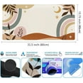 thumbnail image 2 of Boho Desk Mat, Abstract Retro Boho Plant Large Mouse Pad, Cute Stars Moon XXL Gaming Large Mousepad 31.5x15.7 in, Brown Grey Boho Aesthetic Desk Pad for Women Office Decor Laptop keyboard Mouse Mat, 2 of 6
