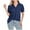 Blue, variant on breaise Womens Chiffon Tshirt Casual V Neck Short Sleeve Top Lightweight Tunic Shirt Blouses Summer Regular Fit Solid Tshirt Khaki,S