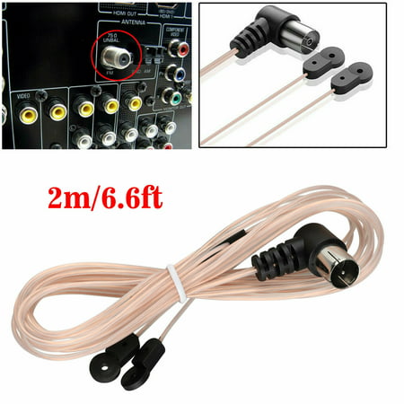 EEEkit Indoor FM Antenna 75 Ohm F Type Male Plug Connector Coax Coaxial Cable Wire for Table Top Home Stereo Radio Receiver Antenna Yamaha Sony boses Audio Sound