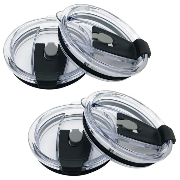 RUseeN 4Pcs Replacement Flip Lids for Stainless Steel Insulated Tumbler Travel Mug, , Plastic Splash Resistant Lids Covers Fits for Inner Diameter 3.1 INCH